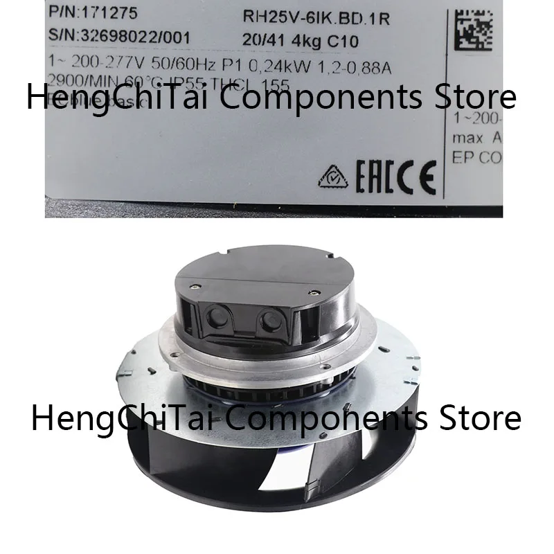 Brand new original RH25V-6IK.BD.1R 200-277V 50/60Hz 0.24kW 1.2-0.88A Spindle motor cooling fan