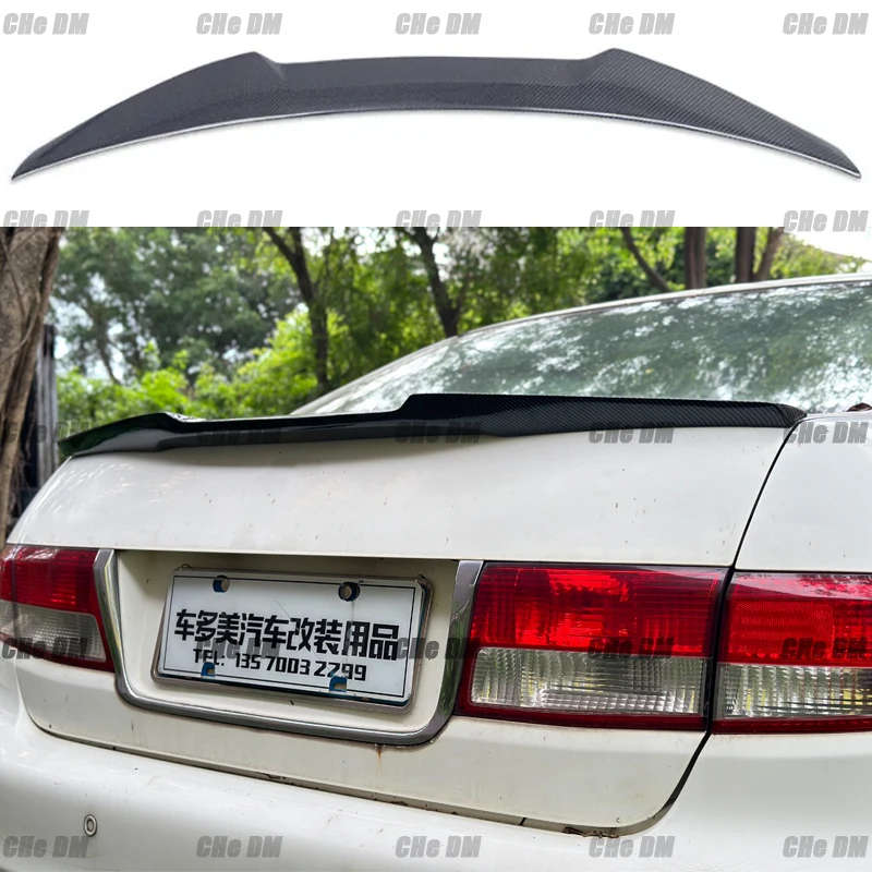 Rear Spoiler For Honda Accord 7th 2003 2004 2005 2006 2007 Car Rear Wing Rear Boot Trunk Lip Carbon Fiber Spoiler M4 Styling