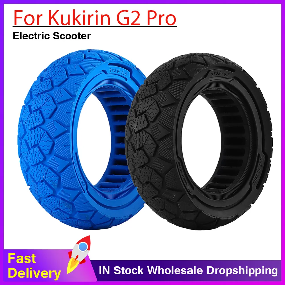 

9 Inch 9x3.0-5.5 Solid Rubber Tire for Kukirin G2 Pro Electric Scooter Shock-absorbing Honeycomb Explosion-proof Tyre Parts