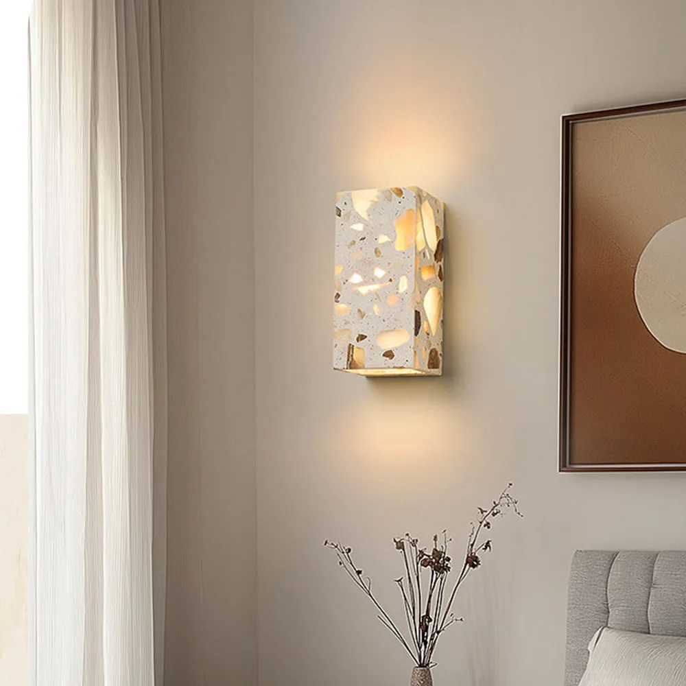 Wabi Sabi Natural Stone Wall Light Waterproof outdoor wall lamp Bathroom Bedside Bedroom Corridor Stairs Stone Decor Light