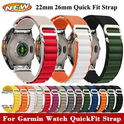 22mm 26mm Alpine Loop Quick Fit Strap For Garmin Fenix 7X 7 Pro Fenix 6X 6 5X 5Plus Forerunner 965 955 745 935 945 Bracelet Band