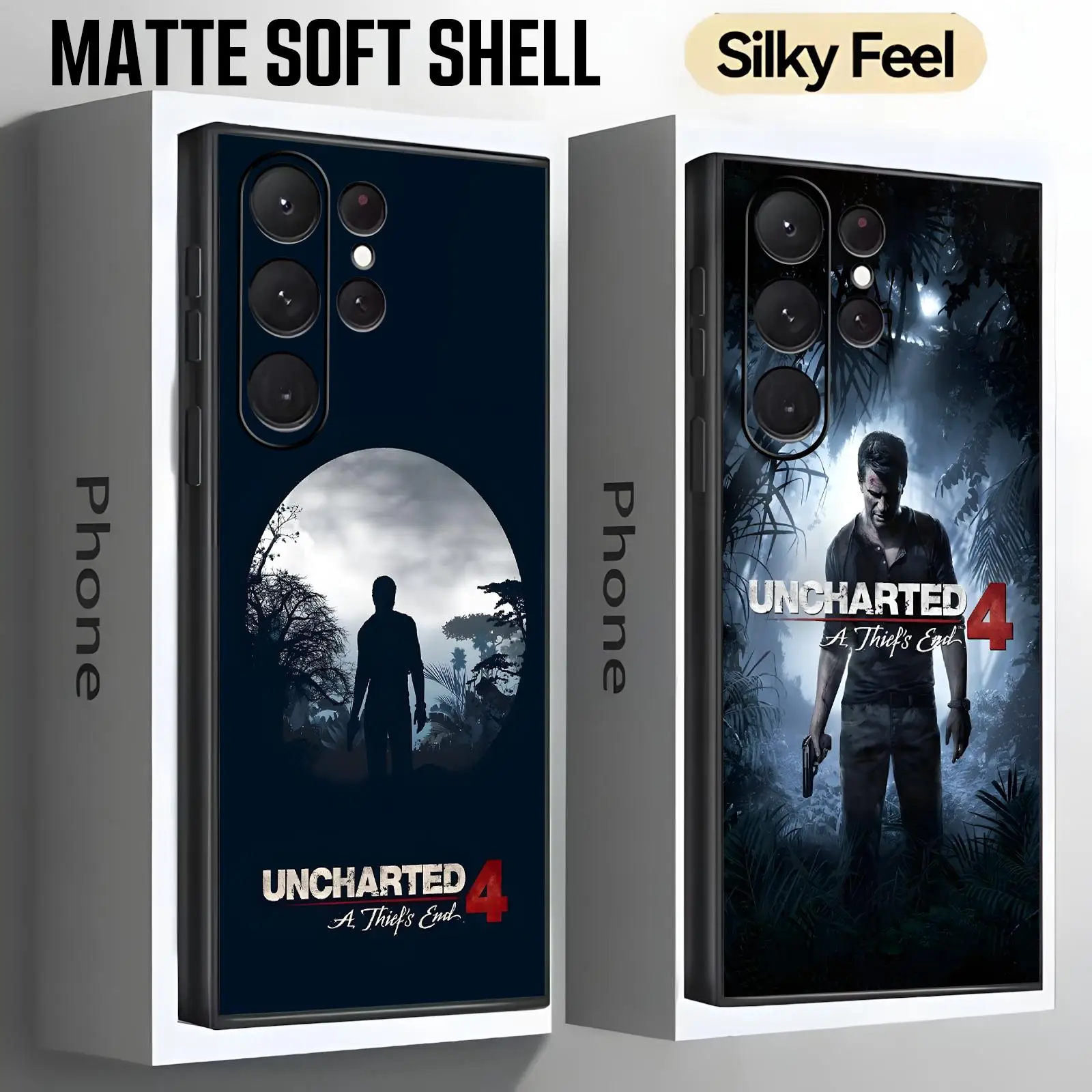 hot game Uncharted 4 A Thief's End Phone Case For Samsung S26 S25 S24 S23 S22 S21 S20 Ultra Note20 Soft black Shockproof Cover