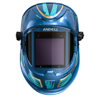 ANDELI Auto Darkening Welding Helmet Large Screen 180° View True Color Solar Welder Mask 4 ARC Sensors 1/1/1/2 Optical Weld Hood