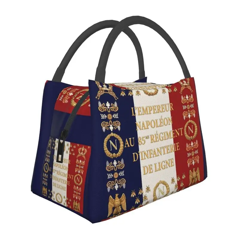

Napoleonic French 85th Regimental Flag REMASTERED Thermal Insulated Lunch Bag Women Resuable Lunch Container Meal Food Box
