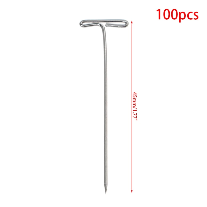 100 шт. для Т-образных игл для парика на пене для стиля головы для шитья головы