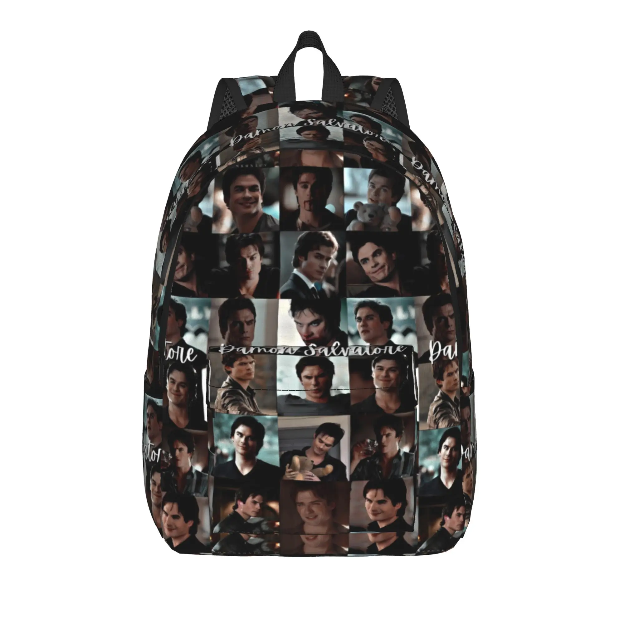 The Vampire Diaries Resuable Movie Backpack Damon Salvatore Girl Polyester Hiking Backpacks Durable Kawaii School Bags Rucksack