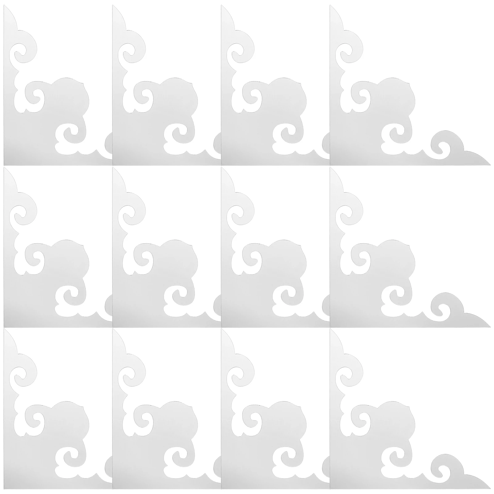 

12pcs Facing Corner Stickers Acrylic Decor Living Room Bathroom Living Room Wall Decals Tile