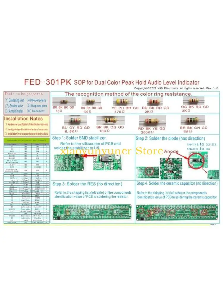 

P9JB светодиодный анализатор звукового спектра, индикатор уровня, комплект DIY, электроника, пайка
