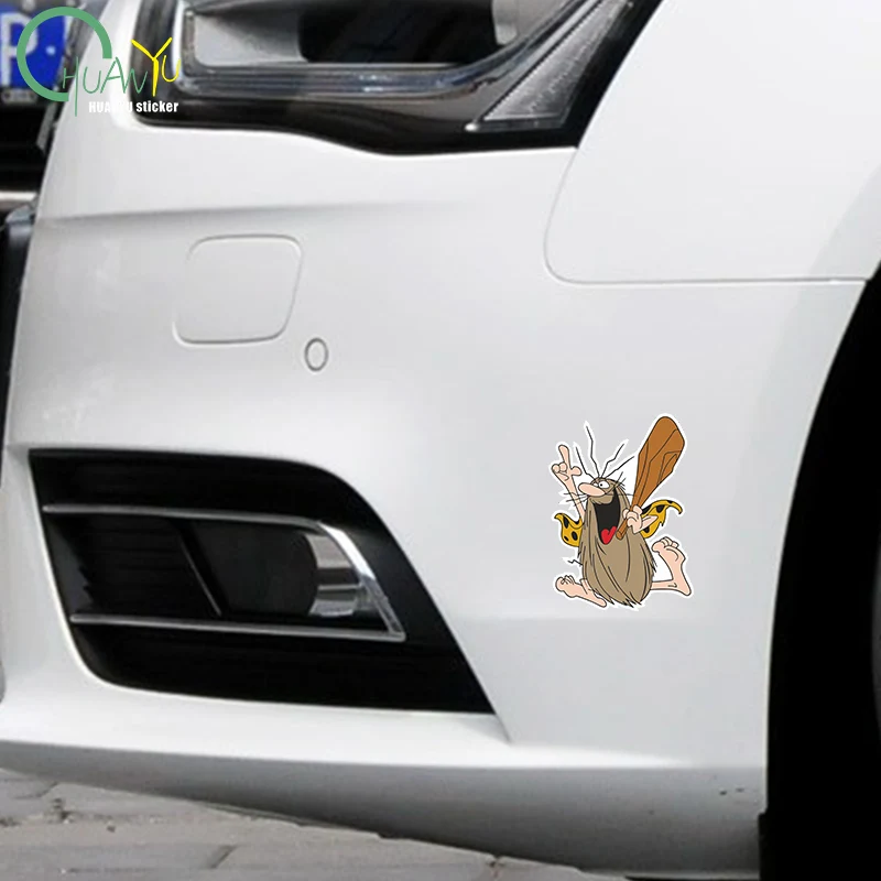 for Captain Caveman Cartoon Funny Car Stickers JDM Vinyl Car Wrap Waterproof Anime RV VAN 3D Fine Deca