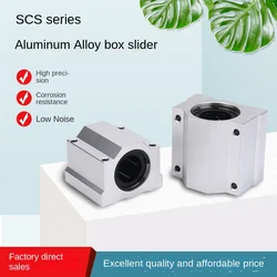 1/4PCS Aluminum Alloy Box Type Linear Slider SCS6UU SCS8UU SC10UU SCS12UU 16UU SCS20UU Linear Bearing for CNC 3D Printer Parts