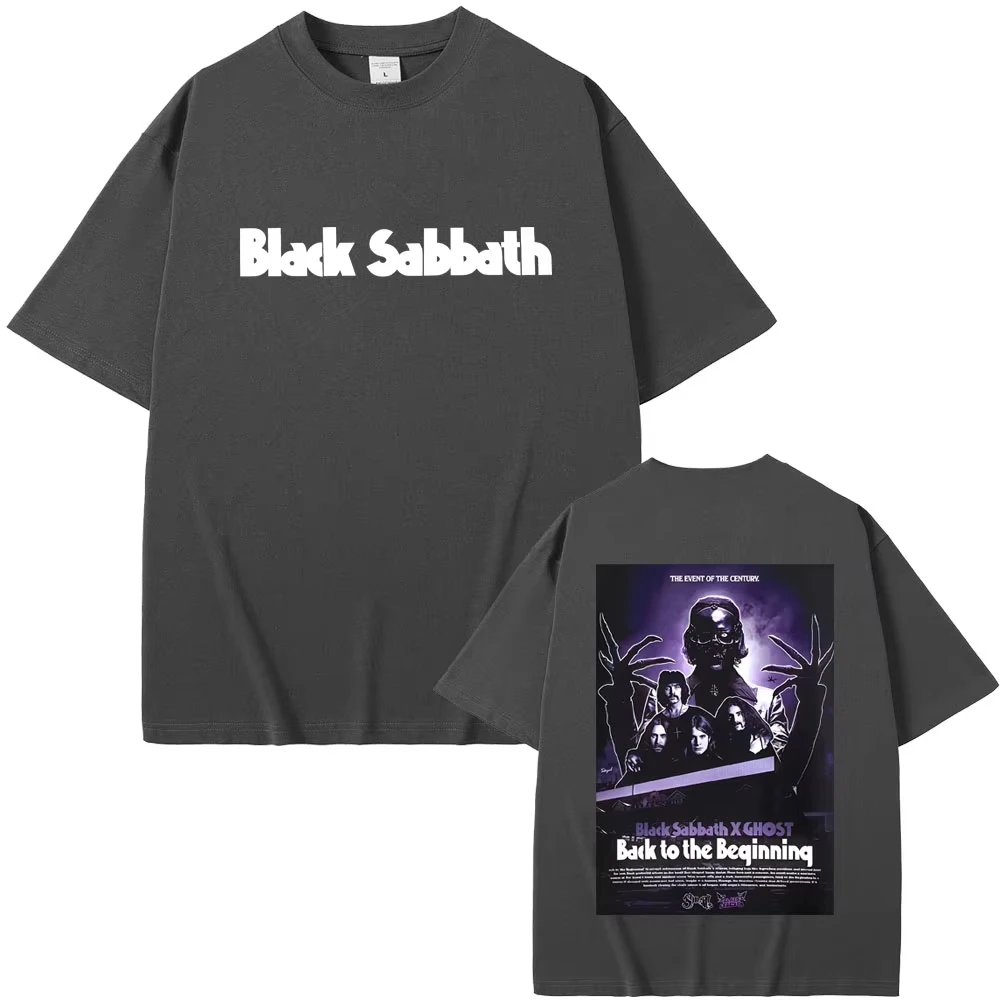 Rock Band Black Sabbath & Ghost Band Back To The Beginning T-shirt Ozzy Osbourne T-shirts Men's Women Vintage Oversized T Shirts