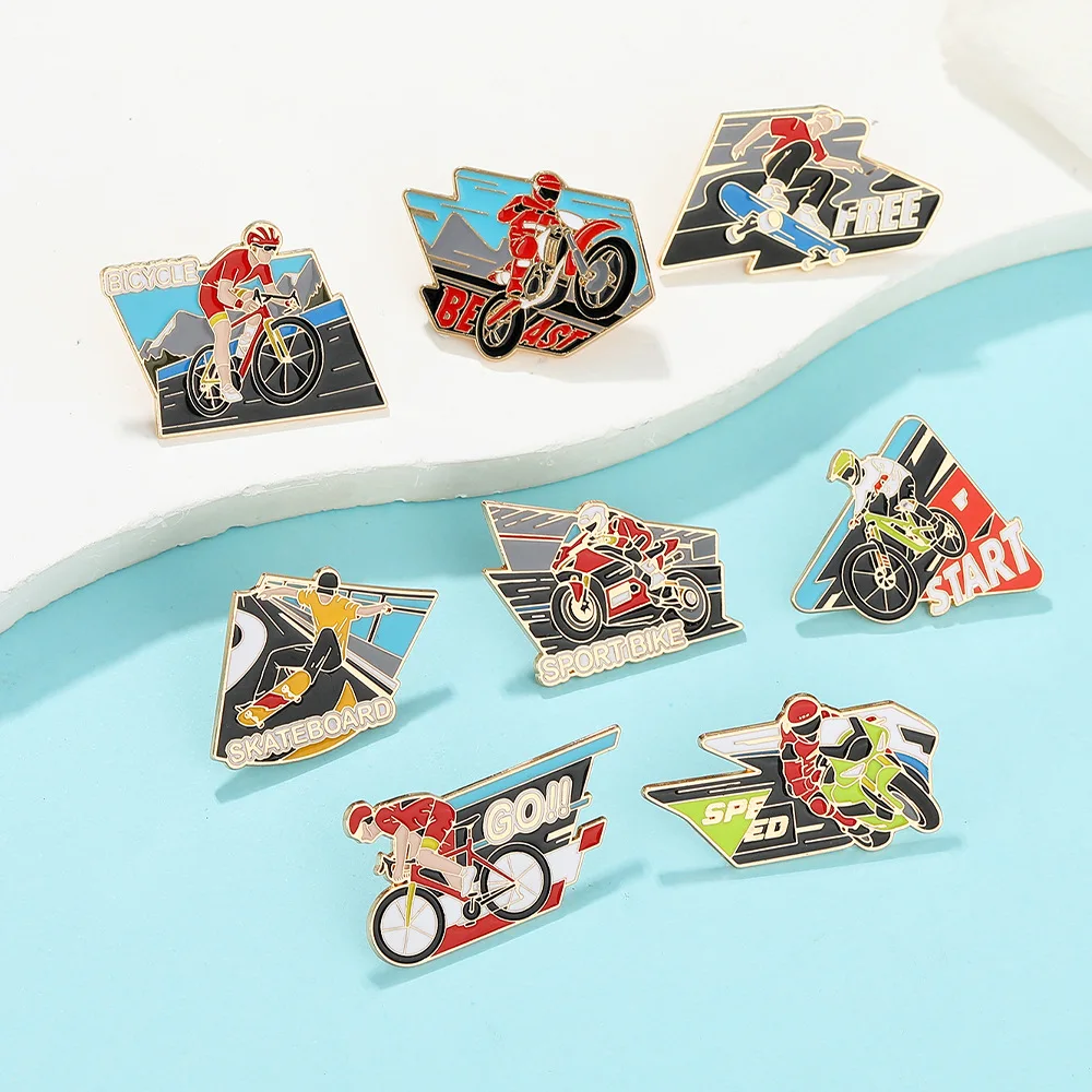 Mountain Road Bike Badge Competition Racing Cyclist Brooch Sports Fans Clothes Backpack Decor Lapel Pins Souvenir Collection