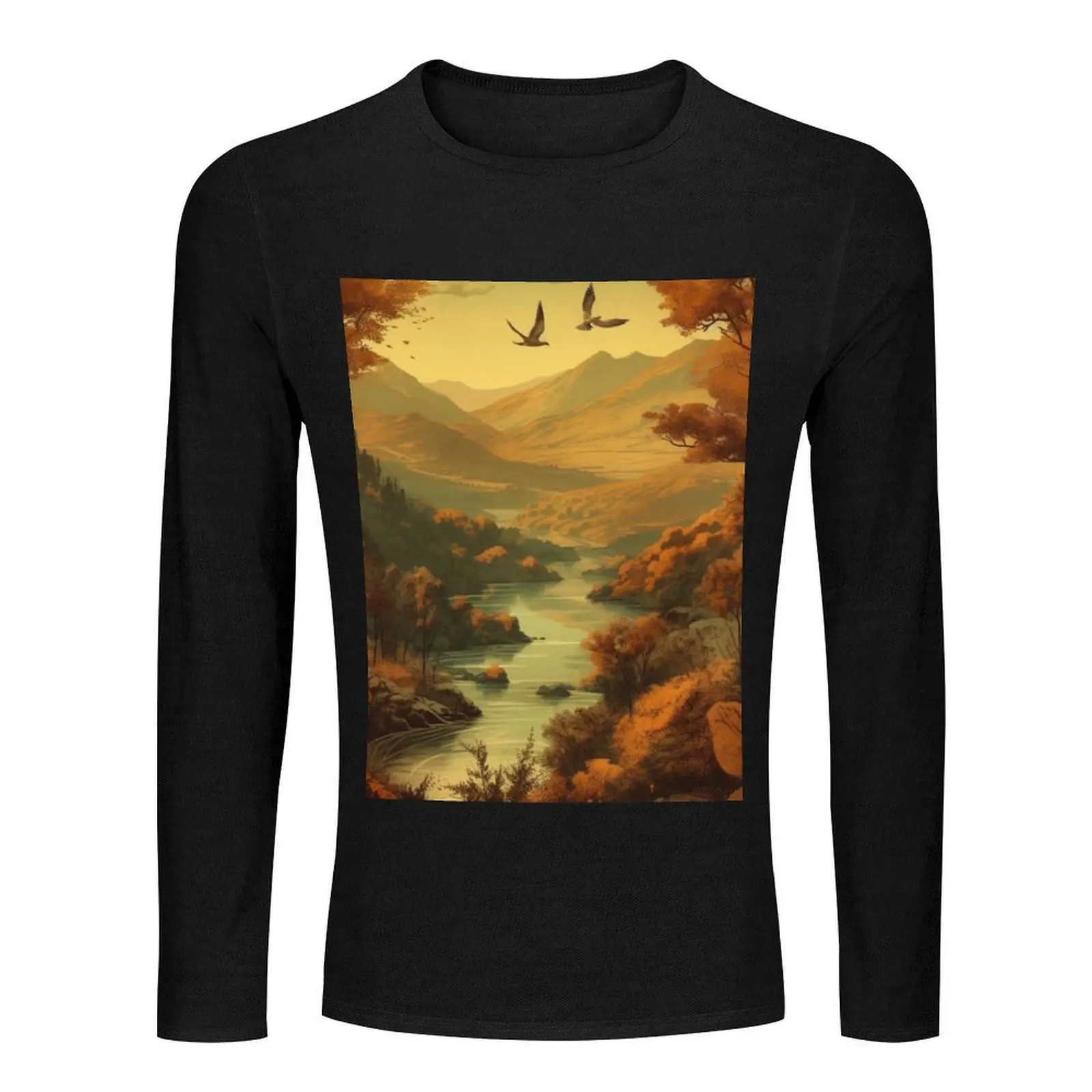 Autumn in Douro Valley Allegory Long T-Shirt quick drying t-shirt sublime t shirt quick-drying t-shirt men clothes