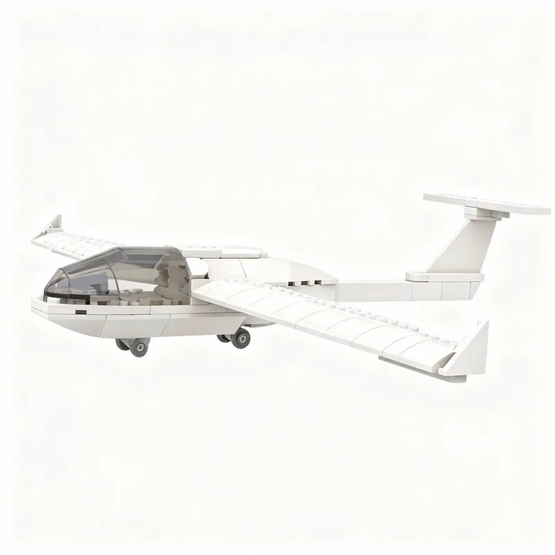 111 peças de Blocos de Montar MOC, Modelo de Avião Planador de Aeroporto Urbano, Brinquedo de Construção, Presentes de Natal, Ideia Criativa e Educacional