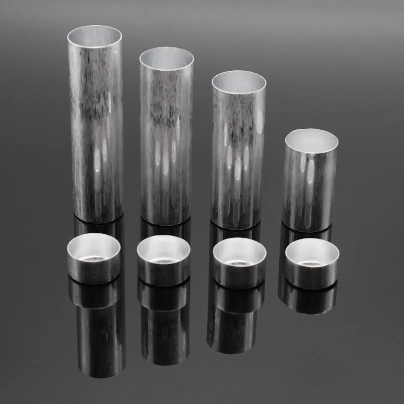 

100Pcs Aluminum Cartridge With Covers for Flexible Acrylic Injection on Removable Dentures 4 Sizes Dental Lab Supplies