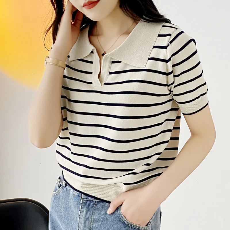 Thumbnail 4 - #37 Latest Striped Knit Sweaters Offers