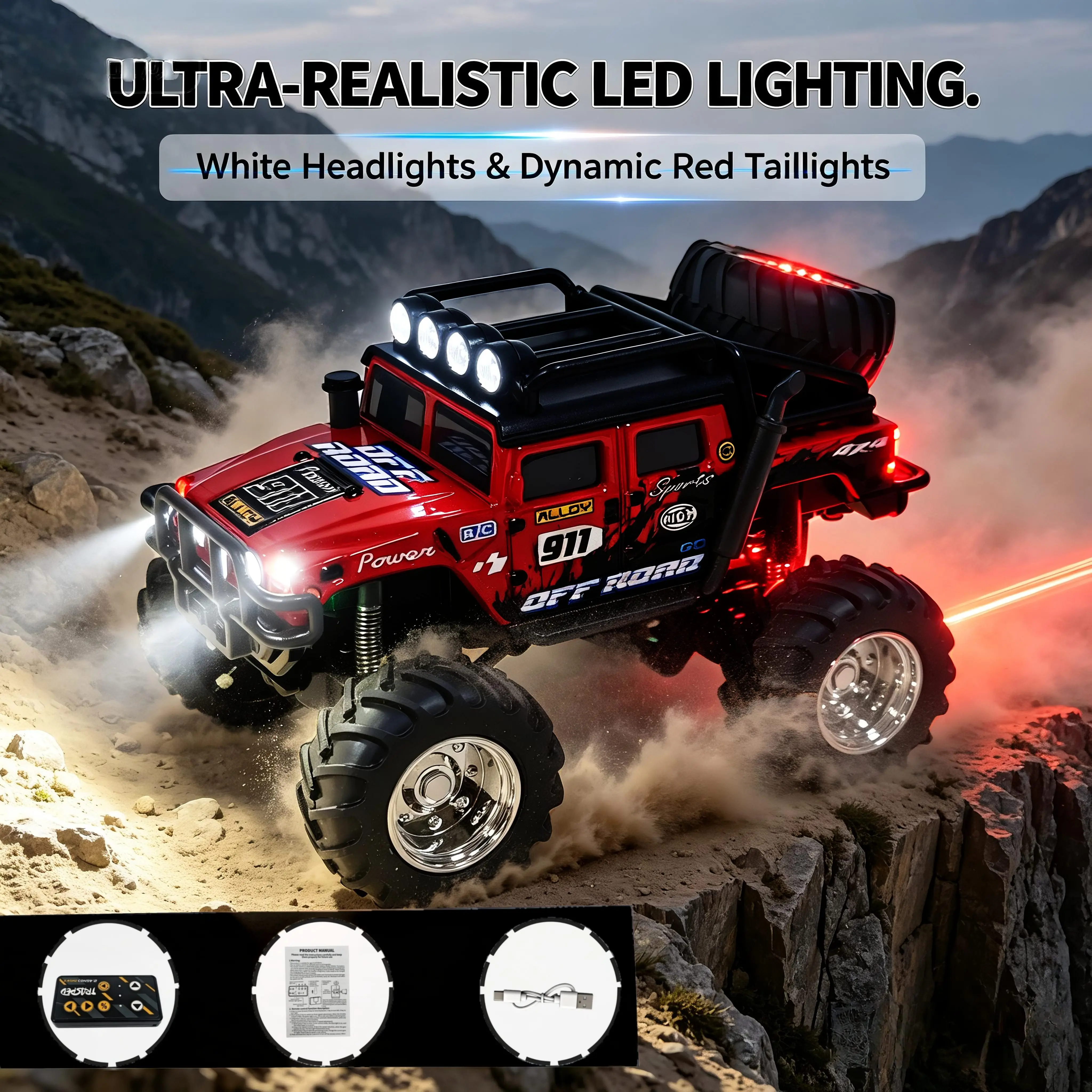1:64 Alloy Remote Control Workwear Style Hummer Car, Kids Toy Car Collection, Boys Birthday Gift