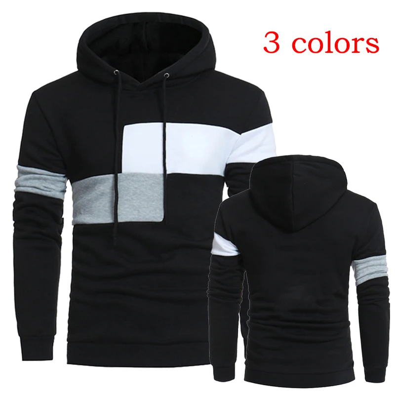 

Men's Autumn Fashion Hooded Winter Fleece Sweatshirts Long Sleeved Pullover Hoodie