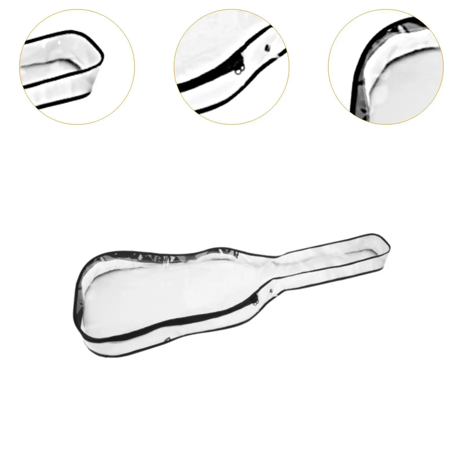 Capa protetora contra poeira para guitarra, transparente, TPU, à prova d'água, para 39 polegadas