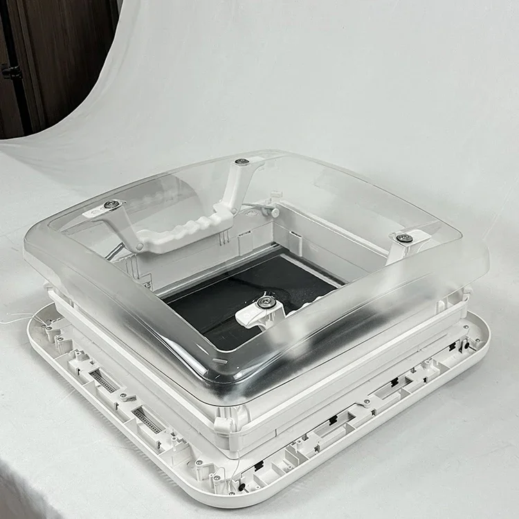 

y forCaravan Roof Vent 402x402mm ASA Frame RV Skylight with Acrylic Dome for Motorhome Roof Window