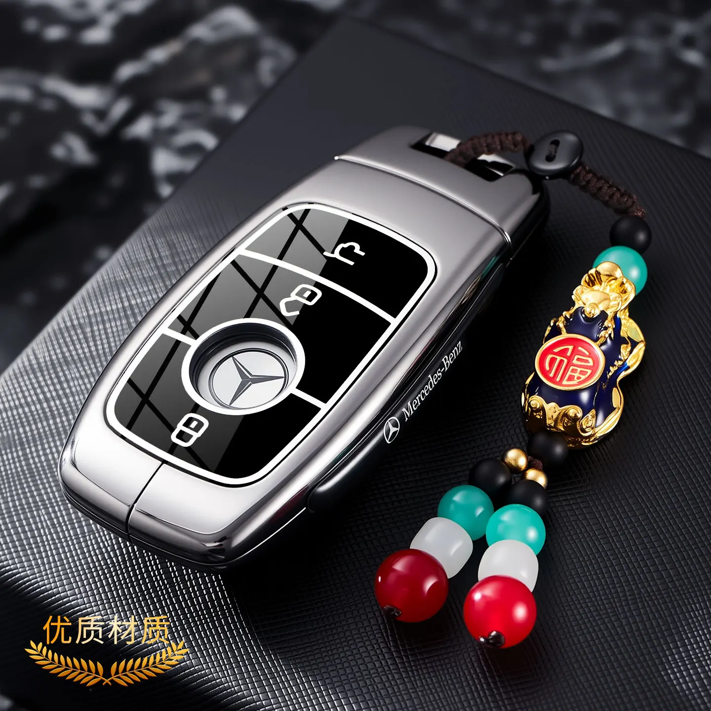 PU Style Car Key Case Cover Shell Fob For Mercedes Benz C E S Class W206 W223 W214 GLA GLB GLC CLA CLS E300 S450 S580 S500