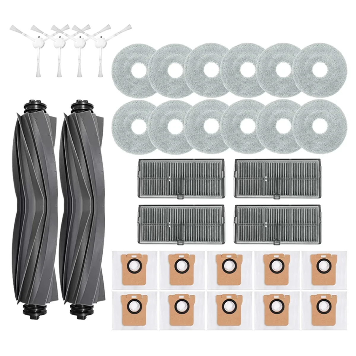 لشاومي Mijia M30S D103CN روبوت فراغ الجانب الرئيسي فرشاة فلتر Hepa ممسحة القماش أكياس الغبار إكسسوارات قطع الغيار-A19G