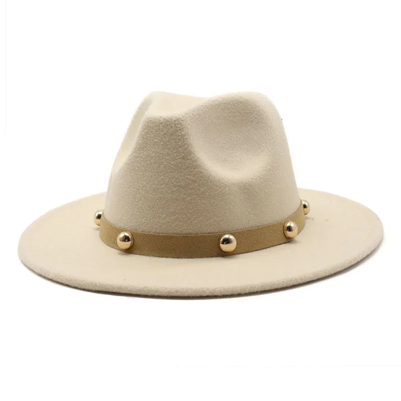 AliExpress Monochrome Light Board Men S And Women S Hats Simple Woolen Hat Flat Brim Wide Brim Fedora Hat