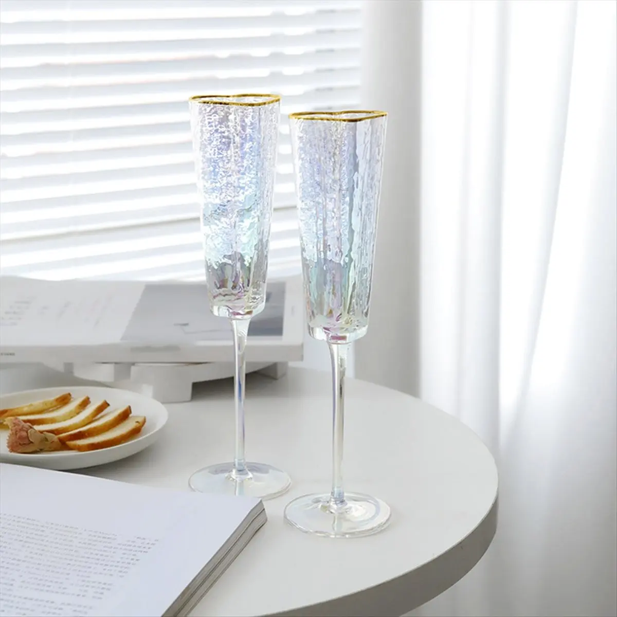 2026 Trend 2 Pack Fashion Gold Rimmed Heart Shaped Glass Goblet Wine Drinking Glass for Home Party Club 3