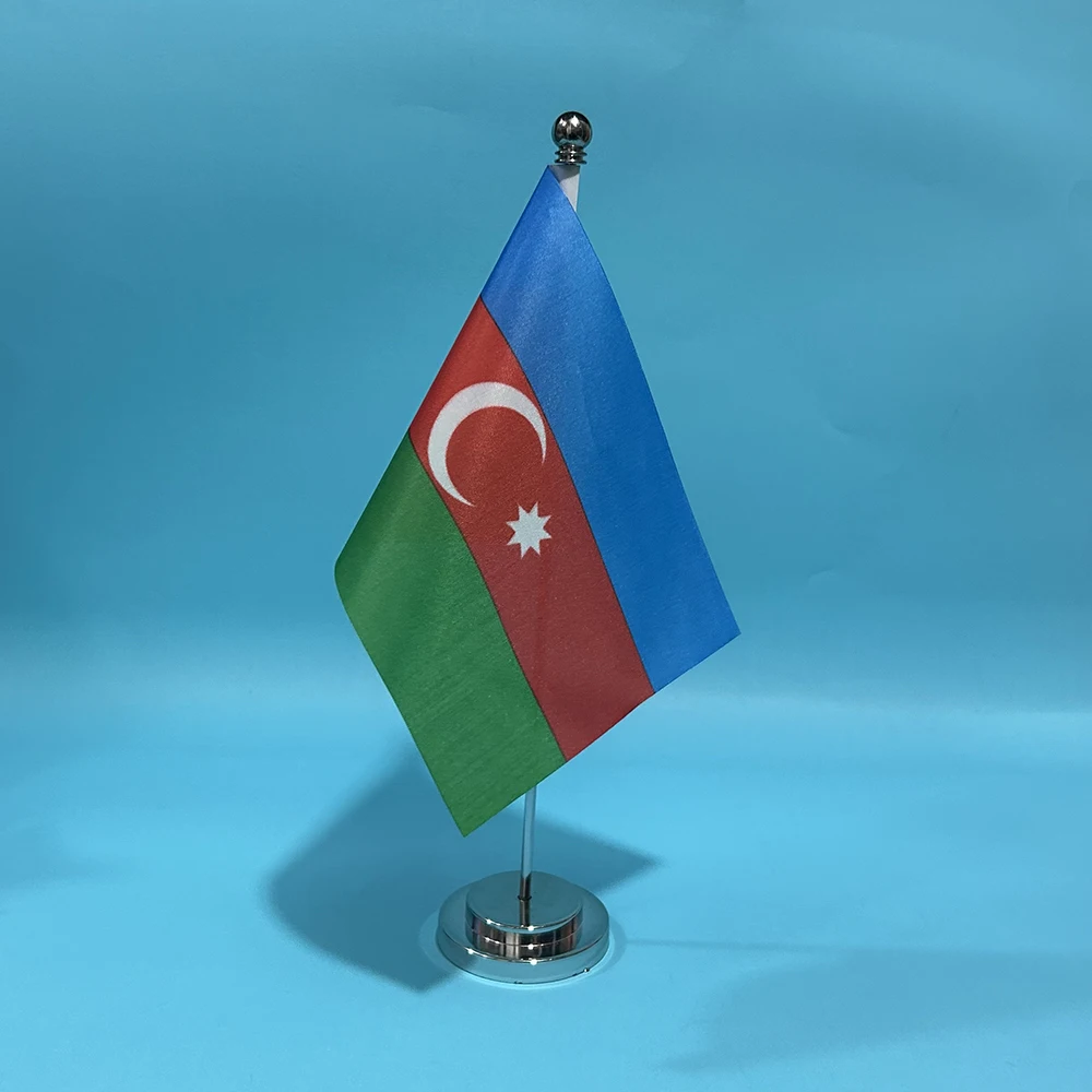Bandera de Azerbaiyán de escritorio poliéster - imagen 4