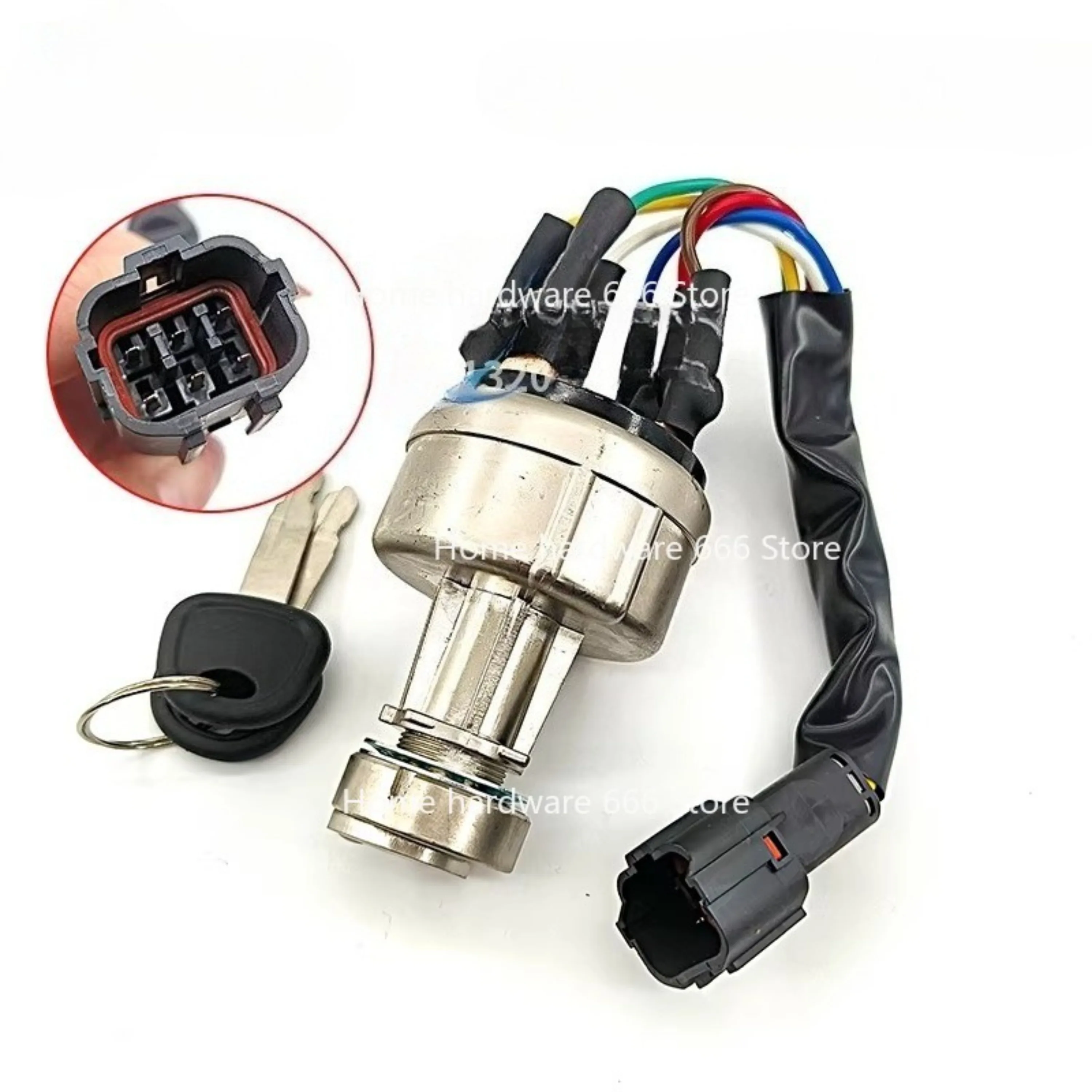 

For Excavator SY55 65 75 135 215 235 Electric Door Lock Start Key Ignition Switch - Replacement Part for Heavy Equipment