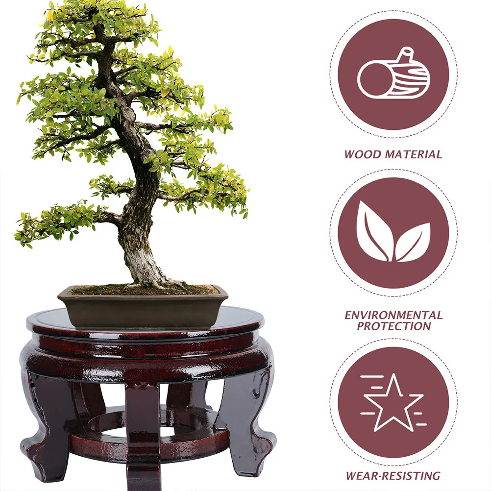 

Wooden Base Bracket 20CM Diameter 10CM High Density Board Flower Pot Stand Vase Base Home Decor Ornament Display Teapot Holder