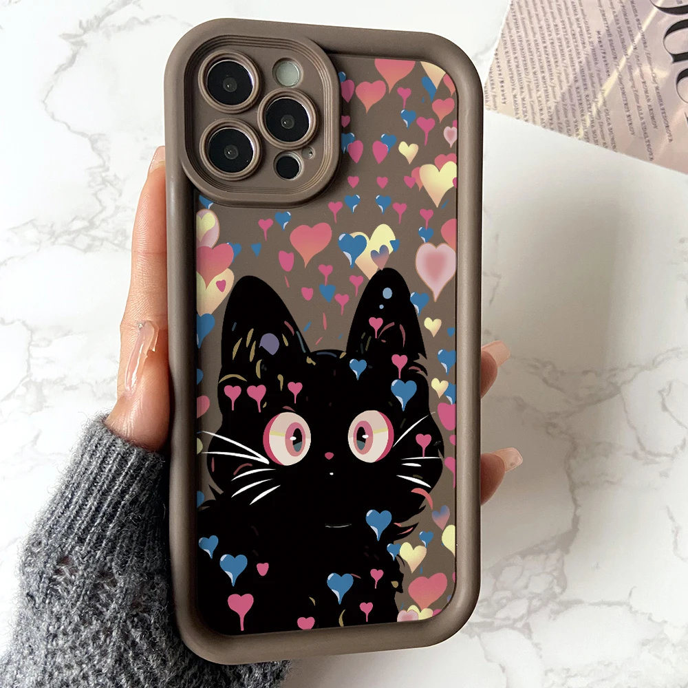 Doodle Cat Phone Case for OPPO Realme C55 C53 C51 C35 C33 C31 C30 C25 C21 C20 C17 C15 C12 C11 C3 11 9i 8i 7i 5i 4G 5G Soft Cover