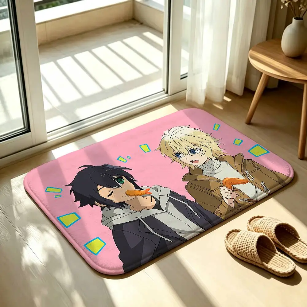Anime S-Seraph of The E-End Floor Mat Soft Non Slip for Entry Door Bathroom Indoor Home Decorative Carpet