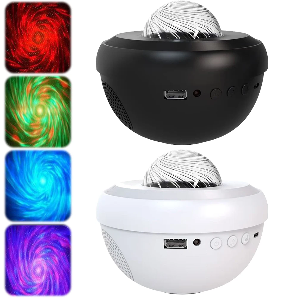 Starry Light Projector Built-in Bluetooth-Compatible Speaker LED Galaxy Star Night Light Projector Aurora Lighting Bedroom Decor