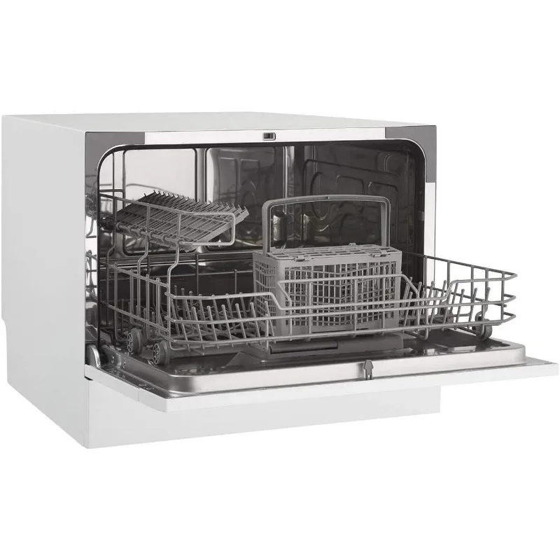 Danby DDW621WDB Countertop Dishwasher with 6 Place Settings, 6 Wash Cycles and Silverware Basket