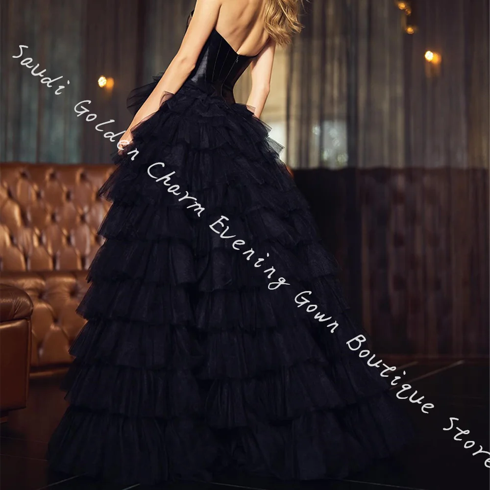 Sweetheart Sleeveless Tulle Floor Length A-Line Evening Dress Exquisite Photo Color Bespoke Occasion Gowns Saudi Arabia 2024