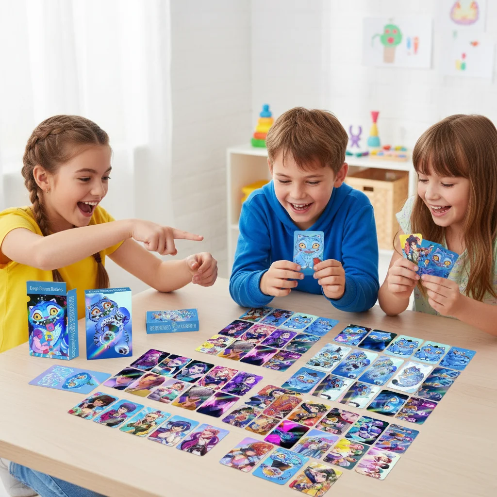 30 قطعة من بطاقات K-POP Demon Hunters HUNTR Derpy Tiger Rumi LOMO - بطاقات صور قابلة للجمع عليها رسوم متحركة أنيمي، بريق قوس قزح ليزر