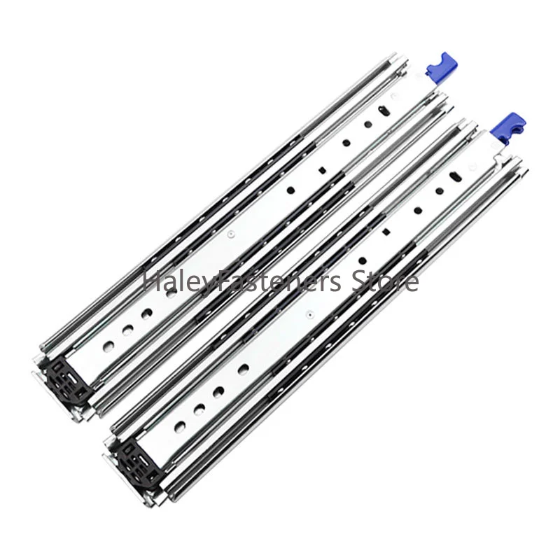 With Lock 500LBS Heavy Duty Drawer Slides Sliding Drawer Rail Ball Bearing Full Extension Heavy Loading 3-Fold Guide