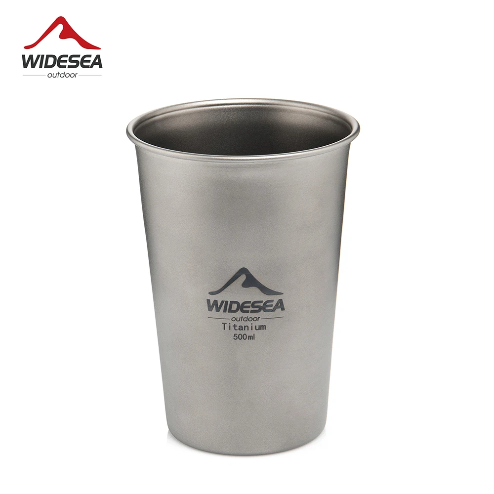 Widesea 300/500ML titanyum bira bardağı kahve kupa Ultralight açık parti kamp piknik taşınabilir ocak yürüyüş sırt çantası sofra
