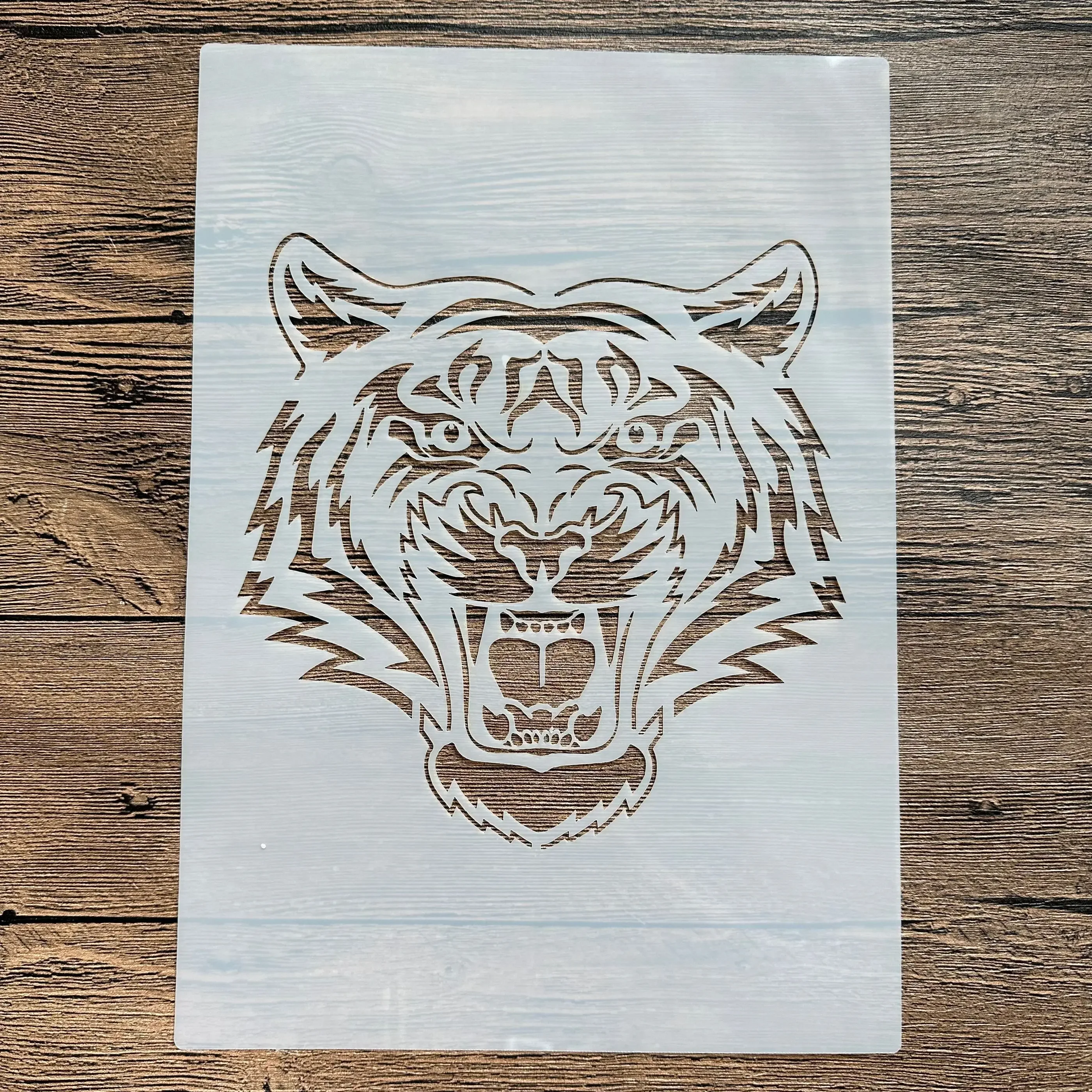 

A4 29 *21cm DIY mandala mold for painting stencils stamped photo album embossed paper card on wood, fabric, wall Animals tigers