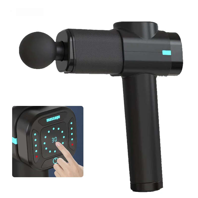 

-Design Portable Hot Compress Massage Fascia Gun Body Deep Tissue Muscle Pocket Mini Massage Gun with Fan Beauty D