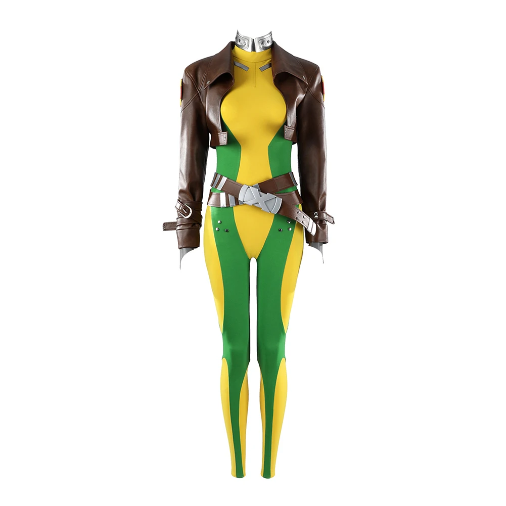 Rogue Cosplay Women Jumpsuit Coat Costume Game Rivals Disguise Clothing Adult Female Superhero Suit Halloween Carnival Outfit view 2