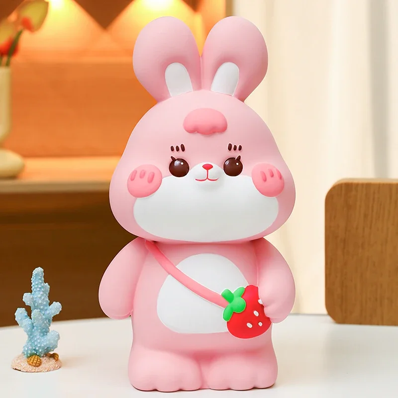 

Safe Rabbit Money Box Adult Mini Euro Coin Organizer Shop Piggy Bank Lucky Family Storage Children Kawaii Cofre Room Decoration