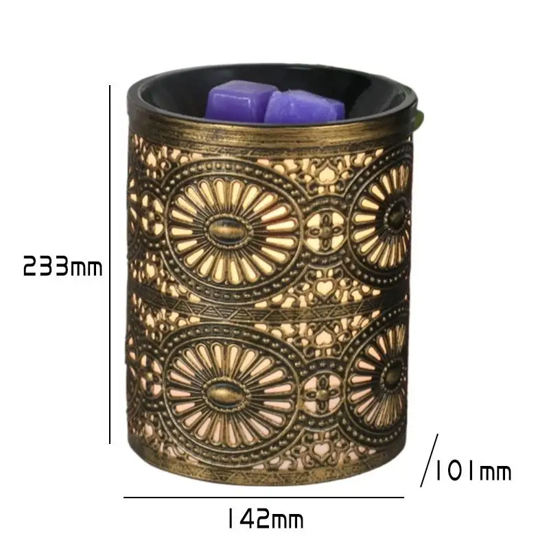 New Fragrance Night Light Golden Geometric Iron Candlestick Creative Aromatherapy Candle Cup Tabletop Home Decor Ornament view 6
