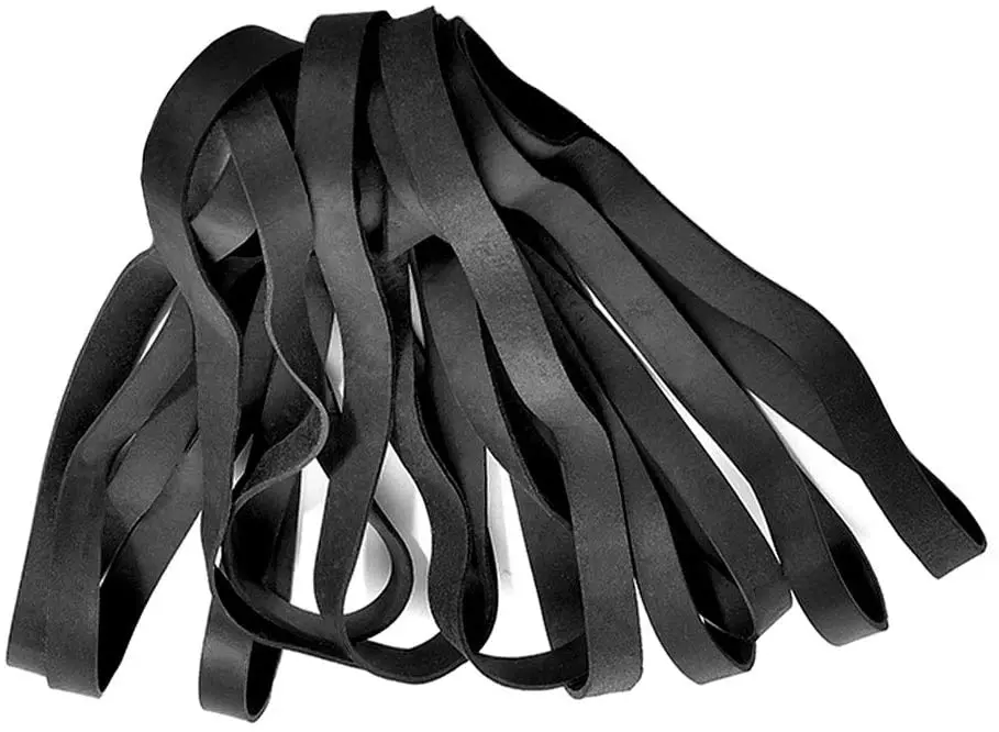 Flat Length 22cm Extra Large Black Elastic Rubber Bands For Packing Packaging