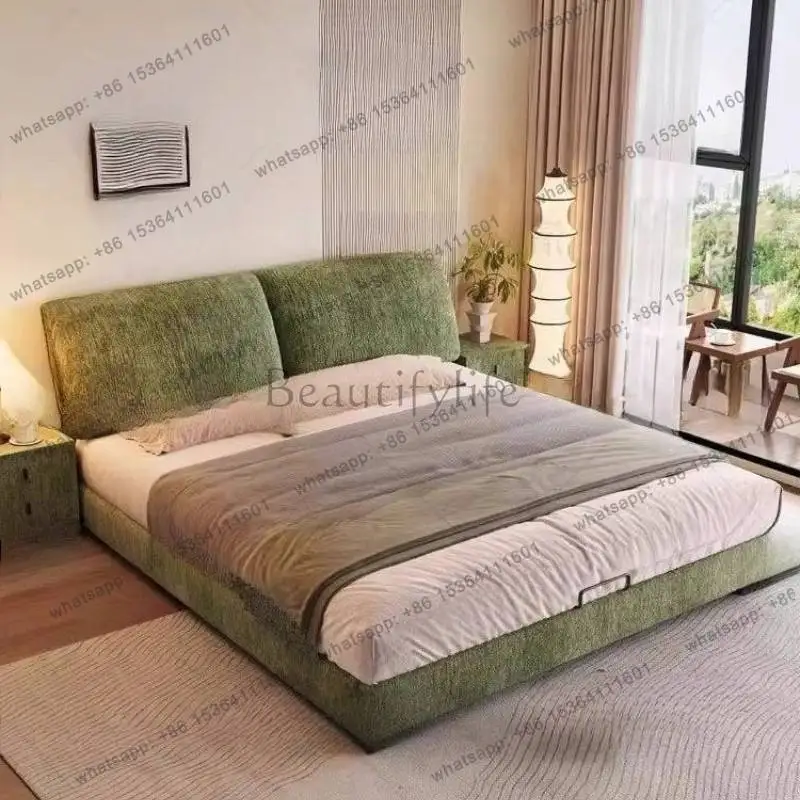 LJY Normal Australia Double Bed Decoration Elegant Luxury Modern Double Bed Storage Floating Cama Matrimonial Furniture For Home