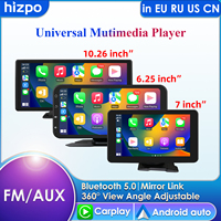 10.26'' Universal Rotatable 360° Adjustable Screen Car Radio Multimedia Video Player Carplay Android Auto USB AUX of Rear Camera