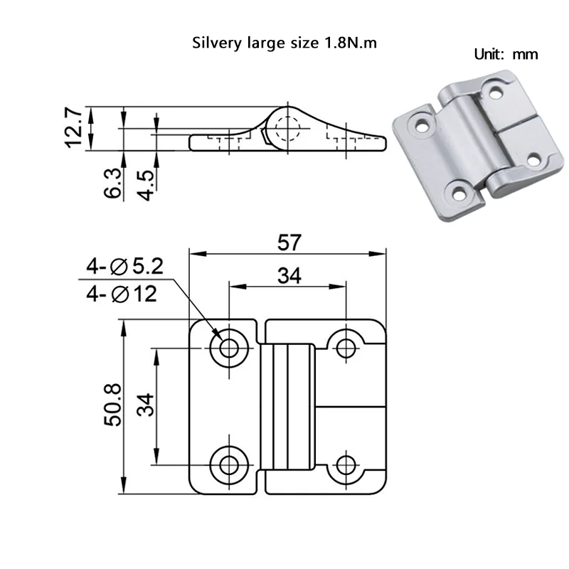 1 stks Zinklegering of Aluminium Constante Koppel Scharnier met Elke Stop Demping As Ingeindustriële Apparatuur Scharnier