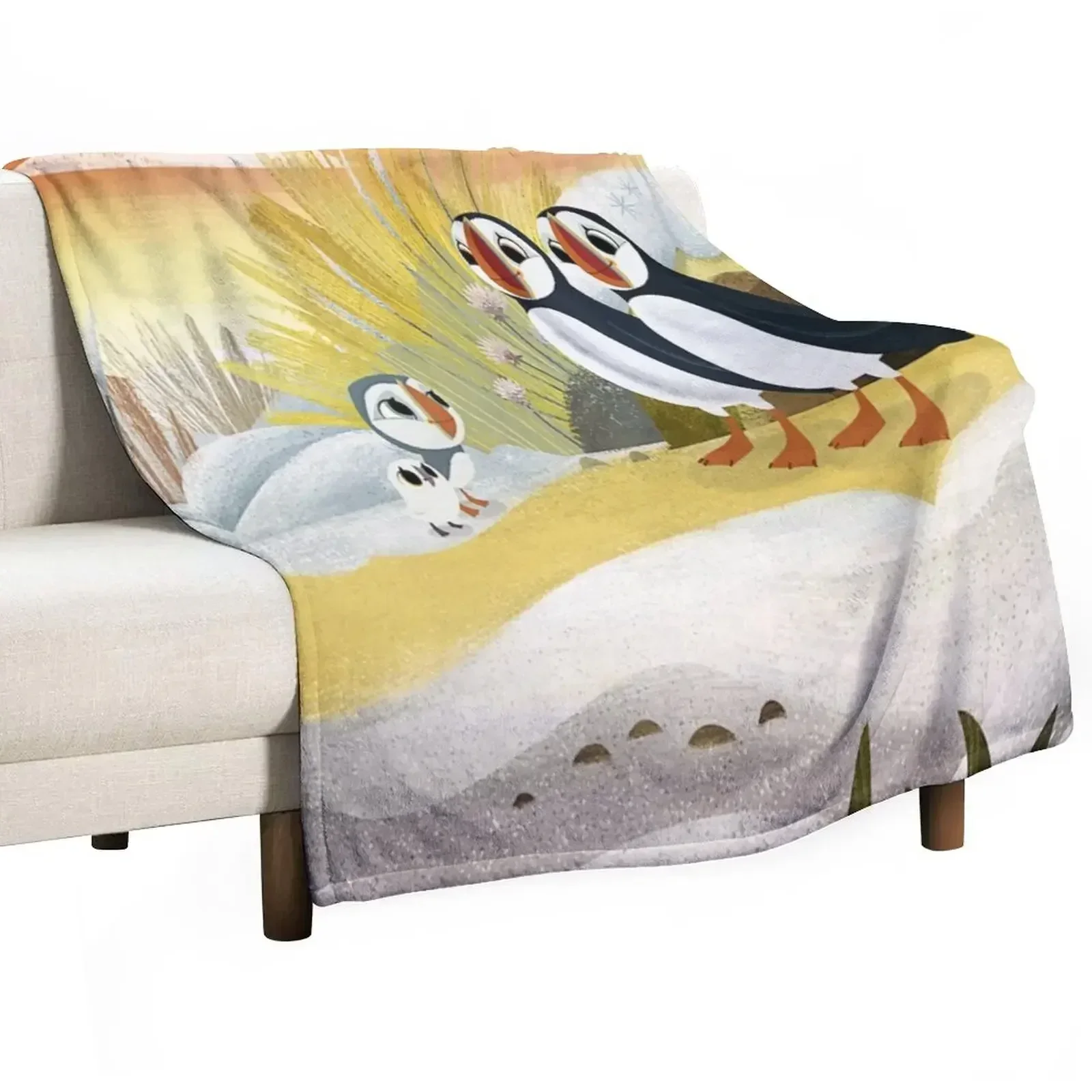 Puffin Rock gift for fans puffin rock characters Throw Blanket Luxury Brand halloween Summer Beddings Hairy Blankets