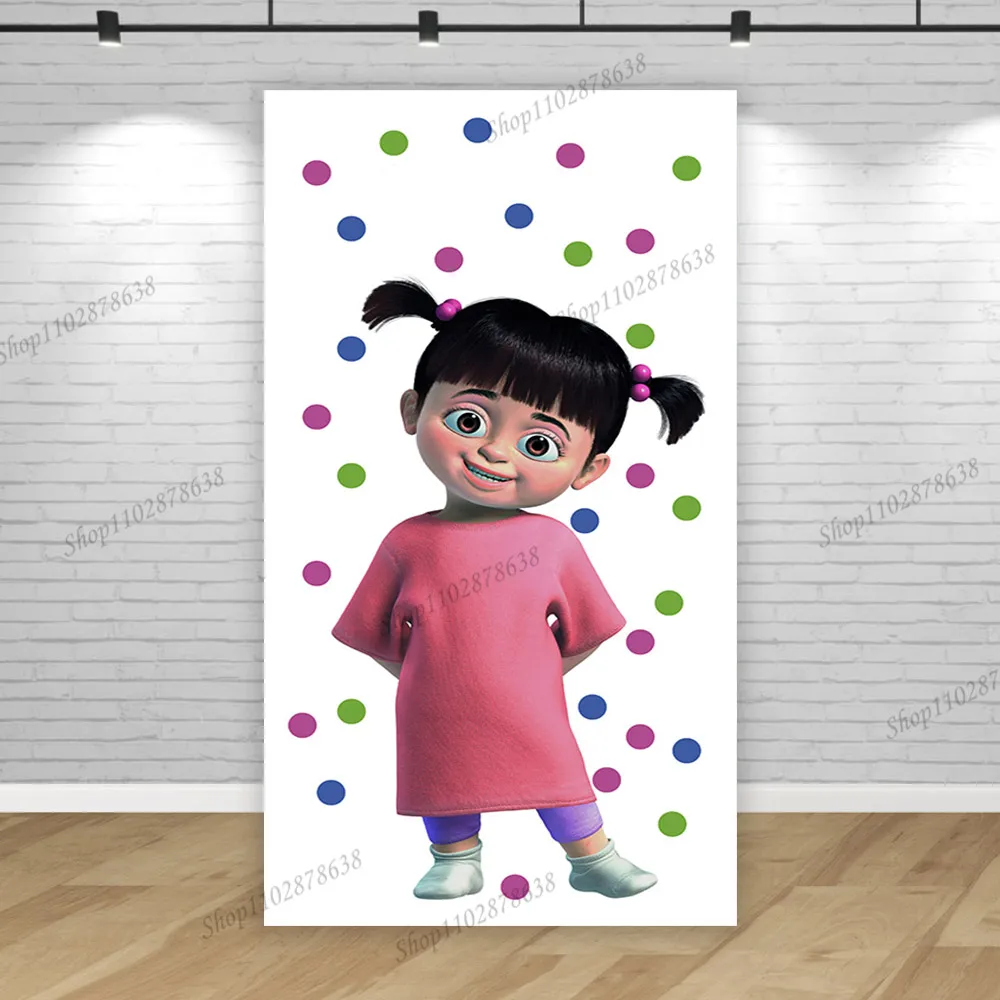 Vertical Monster Inc Background Boo Boy Girl Birthday Party Monsters University Photography Backdrop Baby Shower Banner Decor